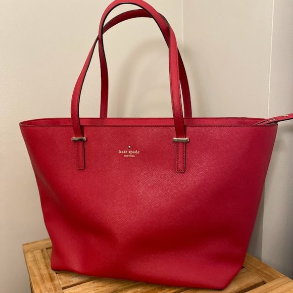 Kate Spade Large Red Tote - Picture 1 of 7